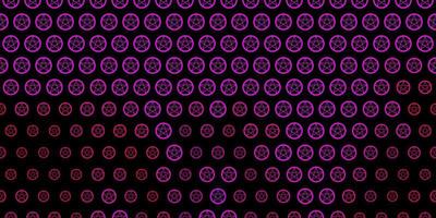 Dark Pink vector template with esoteric signs.
