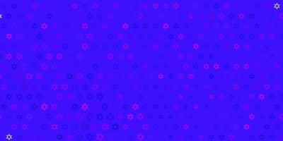 Dark pink, blue vector pattern with coronavirus elements.