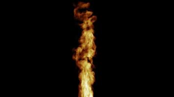 Close up of fire on a black background photo