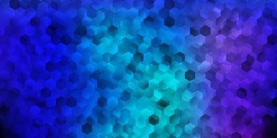 Dark pink, blue vector pattern with hexagons.