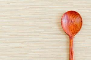 Wooden spoon and copy space photo