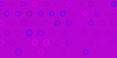 Light Purple vector template with esoteric signs.