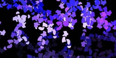 Dark purple vector background with random forms.