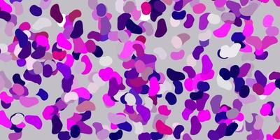 Light purple, pink vector backdrop with chaotic shapes.