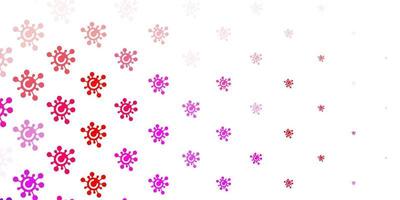 Light Purple, Pink vector pattern with coronavirus elements.