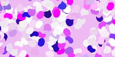 Light purple, pink vector background with random forms.