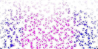 Light purple, pink vector texture with memphis shapes.