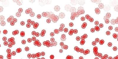 Light red vector layout with beautiful snowflakes.