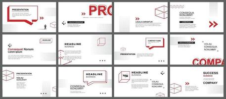 Presentation and slide layout template vector