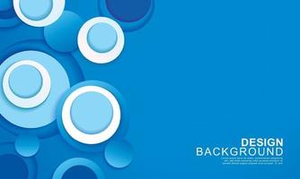 Paper layer circle blue abstract background vector