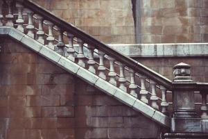 Arquitectura de escaleras en la ciudad de Bilbao, España foto
