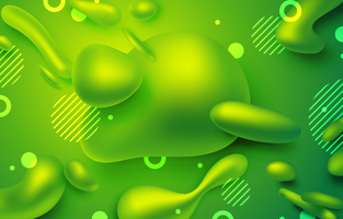Realistic Abstract Green Fluid Background vector