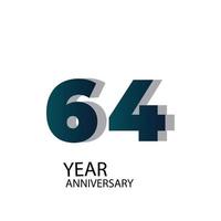 Year Anniversary Vector Template Design Illustration Blue Elegant White Background