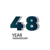 Year Anniversary Vector Template Design Illustration Blue Elegant White Background