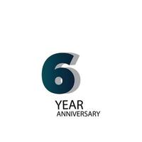 Year Anniversary Vector Template Design Illustration Blue Elegant White Background