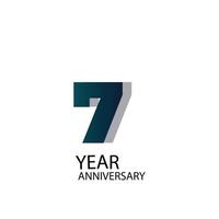 Year Anniversary Vector Template Design Illustration Blue Elegant White Background