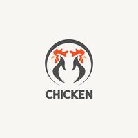 Ilustración de diseño de plantilla de vector de icono de logotipo de pollo