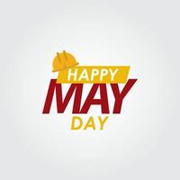 Happy May Day Logo Vector Template Design Illustration