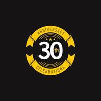 30 Years Anniversary Celebration Logo Vector Template Design Illustration