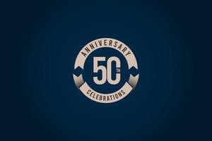 Ilustración de diseño de plantilla de vector de logotipo de celebración de aniversario de 50 años