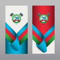 Feliz día de la independencia de Azerbaiyán celebración ilustración de diseño de plantilla de vector