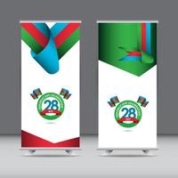 Feliz día de la independencia de Azerbaiyán celebración ilustración de diseño de plantilla de vector