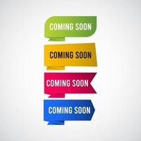 Coming Soon Label Tag Logo Vector Template Design Illustration