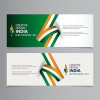 Happy India Independence Day Celebration Creative Design Vector Template Design Illustration