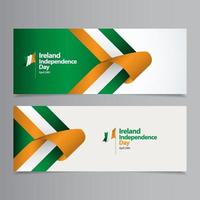 Happy Ireland Independence Day Celebration Vector Template Design Illustration