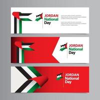 Feliz día de la independencia de Jordania celebración vector plantilla diseño ilustración