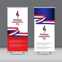 Feliz celebración del día de la independencia de Paraguay diseño creativo ilustración de diseño de plantilla de vector