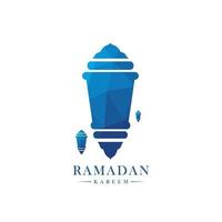Ilustración de diseño de plantilla de vector de celebración de linterna de Ramadán Kareem