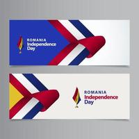 Happy Romania Independence Day Celebration Vector Template Design Illustration