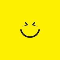 Smile Emoticon Logo Icon Vector Template Design Illustration