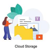 Cloud Storage Service Concept vector