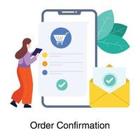 Order Confirmation Page Concept vector