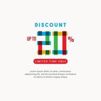 Discount up to 20 off Limited Time Only Label Vector Template Design Illustration