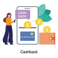 Cash Back App Concept vector