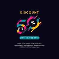 Discount up to 50 off Limited Time Only Label Vector Template Design Illustration