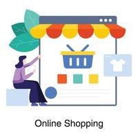 Online Shopping Website Concept vector