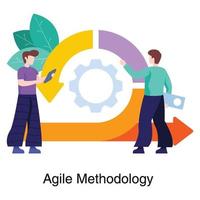 Agile Software Development Concept vector