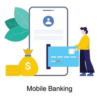 Mobile Banking App Concept vector