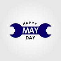 Happy May Day Logo Vector Template Design Illustration