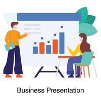Business Presentation or Data Analysis Concept vector