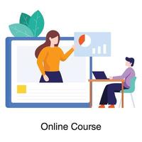 Online Business Course Concept vector