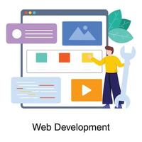 Web Programmer or Web Engineer Concept vector