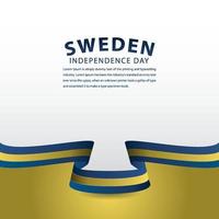 Happy Sweden Independence Day Celebration Vector Template Design Illustration