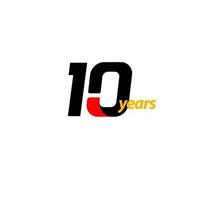 10 Years Anniversary Celebration Vector Template Design Illustration