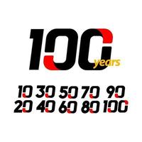 100 Years Anniversary Celebration Vector Template Design Illustration