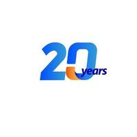 20 Years Anniversary Celebration Vector Template Design Illustration